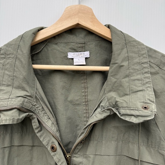 PURE ALFRED SUNG Khaki Utility Jacket green size large - Picture 2 of 6
